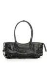 Balenciaga Le City East West Leather Shoulder Bag In Black