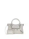Balenciaga Le City Mini Leather Top-handle Bag In White