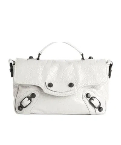 Balenciaga Nano Le City Leather Tote Bag In White