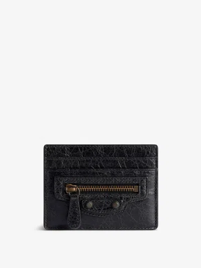 Balenciaga Women Le City Leather Card Holder In Brown