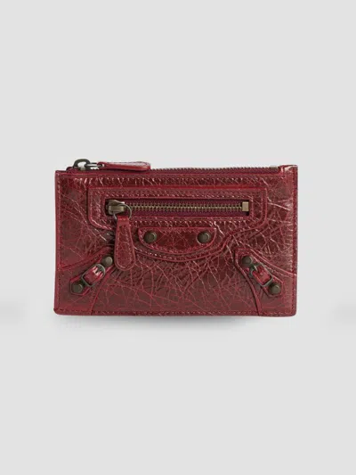 Balenciaga Women's Le City Long Coin And Card Holder In Berry Red