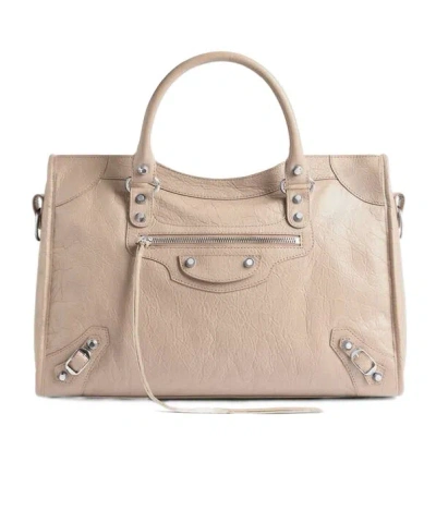 Balenciaga Women's Le City Medium Bag  In Beige In Sand