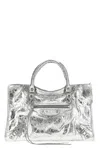 Balenciaga Le City Medium Handbag In Silver