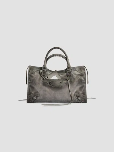 Balenciaga Women's Le City Medium Top Handle Bag In Gray