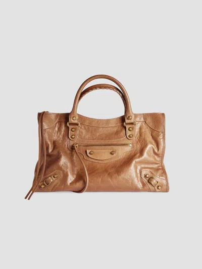 Balenciaga Women's Le City Medium Tote Bag In Camel