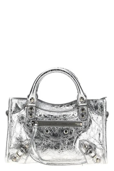 Balenciaga Le City Mini Hand Bags Silver