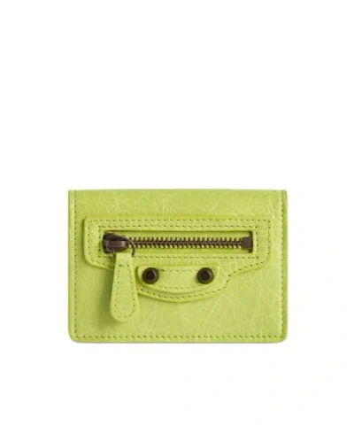 Balenciaga Women's Le City Mini Wallet In Pistache In Green