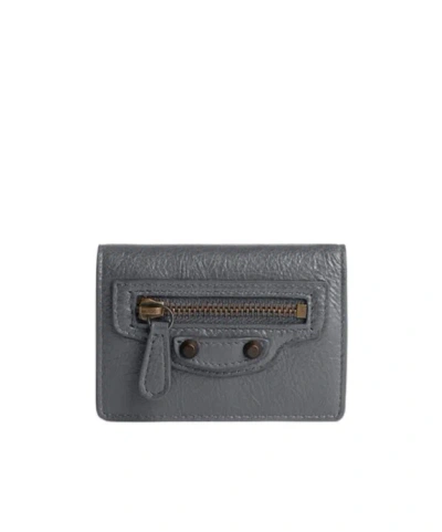 Balenciaga Women's Le City Mini Wallet In Volcanic Rock In Gray