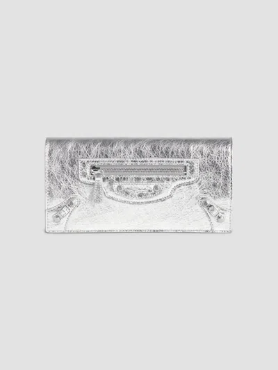 Balenciaga Women's Le City Money Long Wallet In Silver