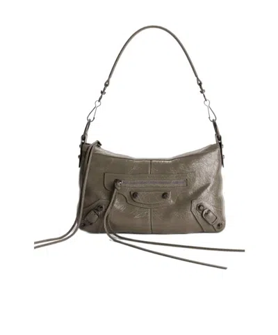 Balenciaga Women's Le City Moto Mini In Army Green In Brown