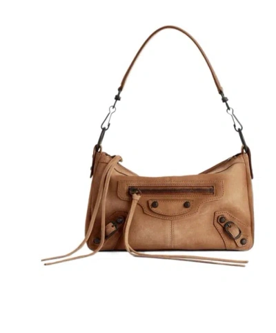 Balenciaga Women's Le City Moto Mini In Camel In Brown