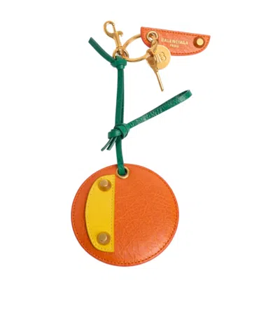 Balenciaga Women's Le City Orange Keychain/charm In Orange/yellow