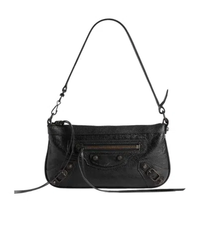 Balenciaga Women's Le City Pouch On Strap In Black