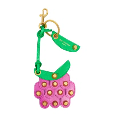 Balenciaga Women's Le City Raspberry Keychain/charm In Vivid Green In Multi