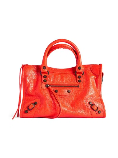 Balenciaga Women's Le City Small Top Handle Bag In Orange