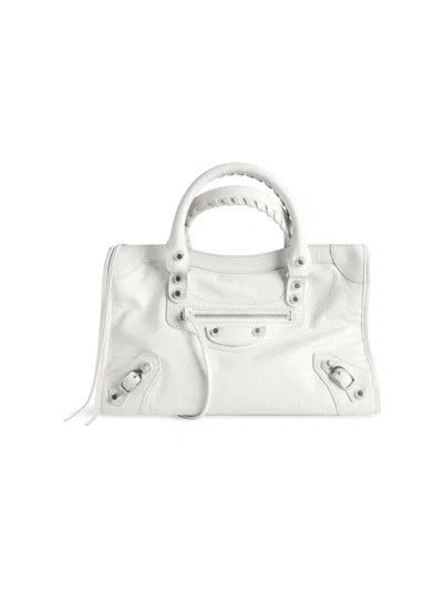 Balenciaga Women's Le City Small Top Handle Bag In White