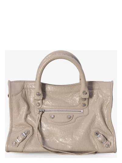 BALENCIAGA WOMEN'S LE CITY SMALL TOTE BAG STONE BEIGE | 8114422AA9S