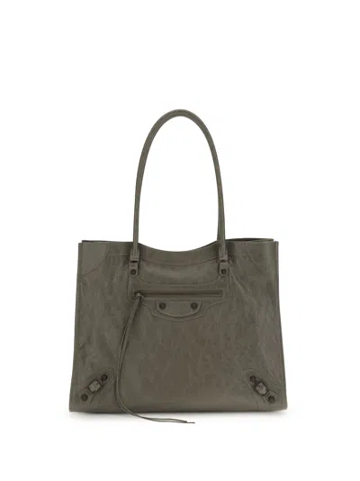 Balenciaga Women Le City Tote Bag In Green