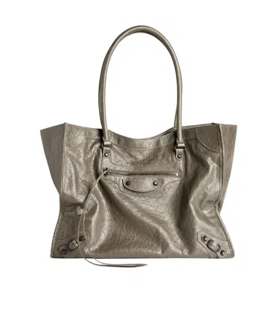 Balenciaga Women's Le City Tote Bag Medium In Army Green