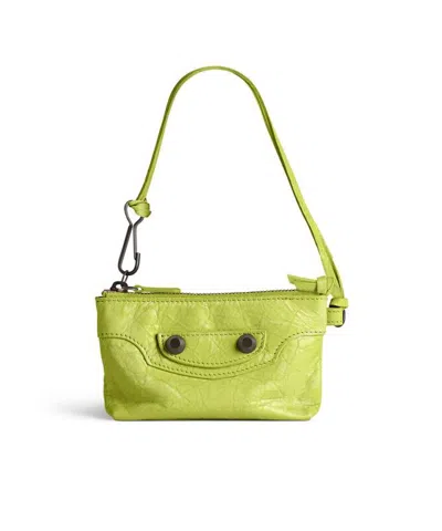 Balenciaga Women's Le City Zipped Pouch Charm In Pistache In Green