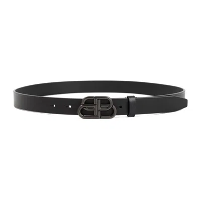 BALENCIAGA WOMEN'S LEATHER BB BELT