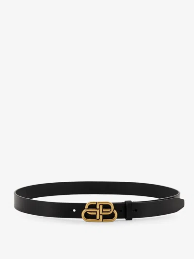 Balenciaga Women Leather Belt In Black