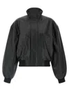 Balenciaga Women Leather Blouson In Black