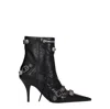 Balenciaga Cagole 50 Ankle Boots In Lamb Leather