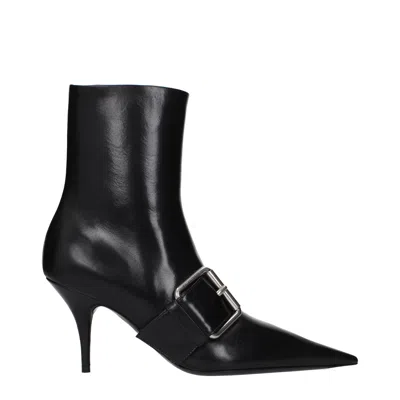 Balenciaga Women's Leather Boots Black