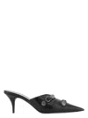 Balenciaga Cagole 90 Pointed Mules In Lamb Leather