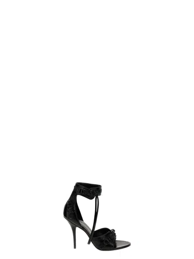 BALENCIAGA WOMEN'S LEATHER CAGOLE SANDALS
