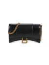 Balenciaga Hourglass Wallet On Chain Smallleathergoods In Black
