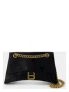 Balenciaga Black Leather Crush S Shoulder Bag