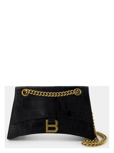 BALENCIAGA WOMEN'S LEATHER CRUSH S SHOULDER BAG
