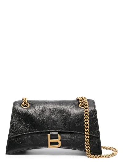BALENCIAGA WOMEN'S LEATHER CRUSH S SHOULDER BAG