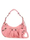 Balenciaga Women Pink Leather Le Cagole S Shoulder Bag In Pink