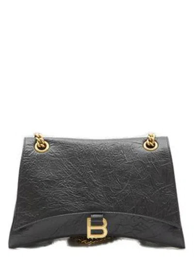BALENCIAGA WOMEN'S LEATHER MEDIUM CRUSH SHOULDER BAG