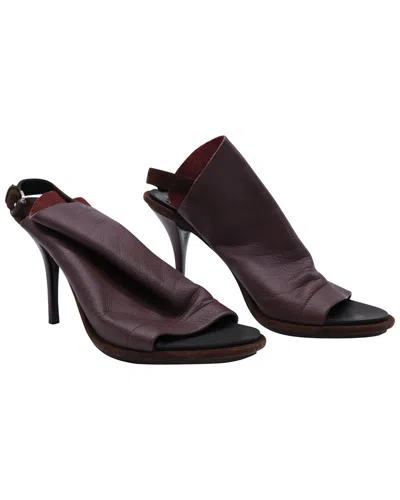 BALENCIAGA BALENCIAGA WOMEN'S LEATHER OPEN TOE SLINGBACK MULE (AUTHENTIC PRE-LOVED)