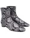 Balenciaga Oval Block-heel Snakeskin-embossed Ankl