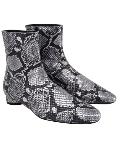 Balenciaga Oval Block-heel Snakeskin-embossed Ankl