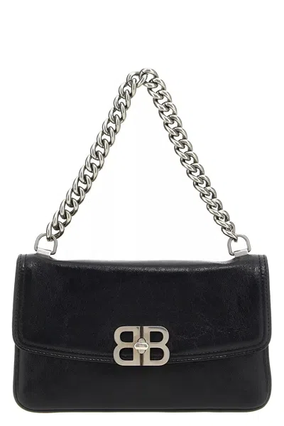 Balenciaga Women Leather Smartphone Holder In Black