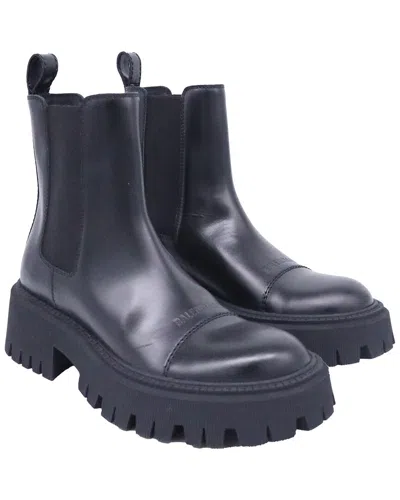 BALENCIAGA BALENCIAGA WOMEN'S LEATHER TRACTOR 20MM BOOT (AUTHENTIC PRE-LOVED)