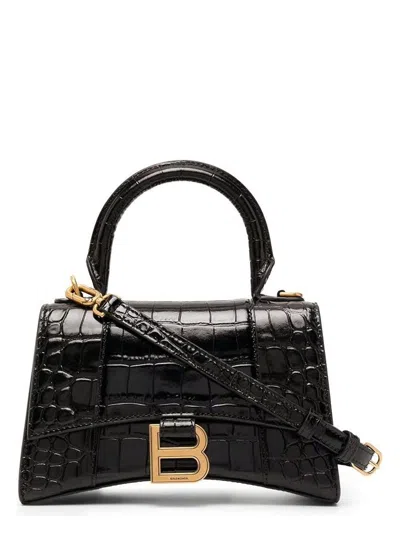 BALENCIAGA WOMEN'S LEATHER XS HOURGLASS HANDBAG