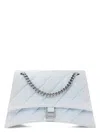 Balenciaga Women's Light-blue Denim Crush M Shoulder Bag