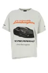 Balenciaga X Automobili Lamborghini-print Asymmetrical T-shirt In Black