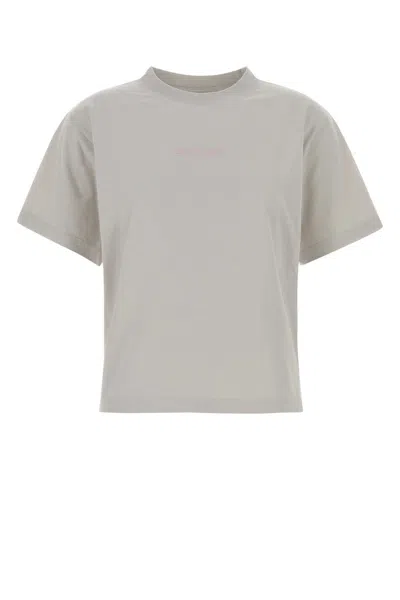 Balenciaga Women Light Grey Cotton T-shirt In Gray