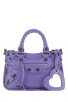 Balenciaga Women Light Purple Nappa Leather Neo Cagole S Handbag In Purple