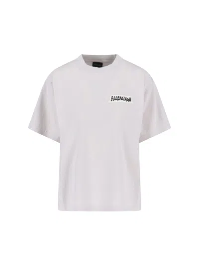 Balenciaga 'masking Tape' T-shirt In White