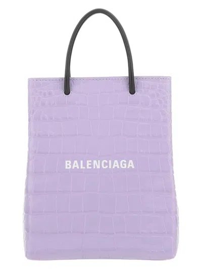 BALENCIAGA WOMEN'S LILAC LEATHER HANDBAG