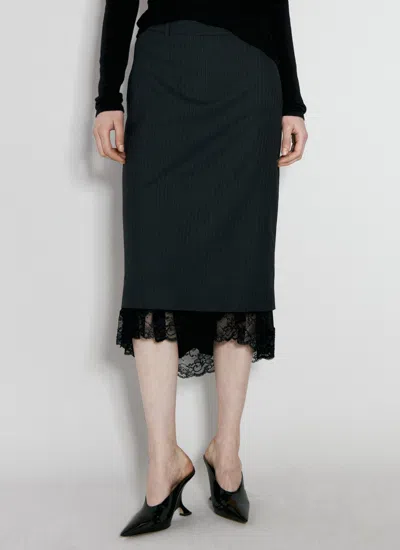 Balenciaga Women Lingerie Skirt In Black